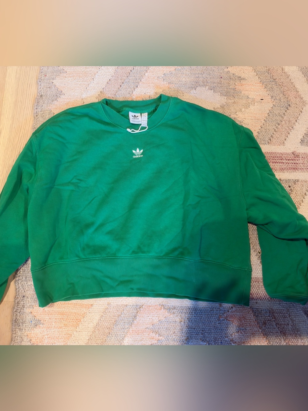 Adidas originals Cropped Green Sweatshirt - Picture 2 of 3